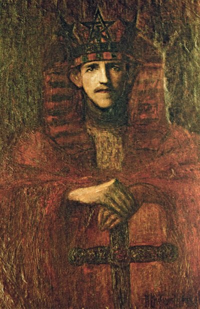 Samuel Liddell MacGregor Mathers in Ceremonial Regalia Relating to Ritual Magic, c.1895 by Moina Mathers